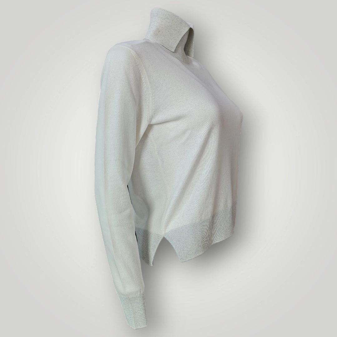 Lupetto Bianco Gran Sasso con Lurex - immagine 4