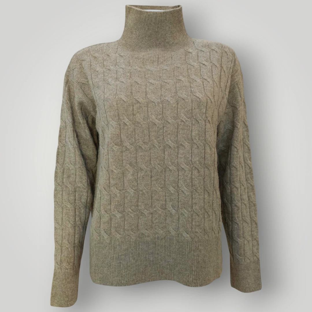 Maglia a Trecce Marella Aereo Tortora