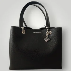 Borsa Emporio Armani Effetto Palmellato Nera