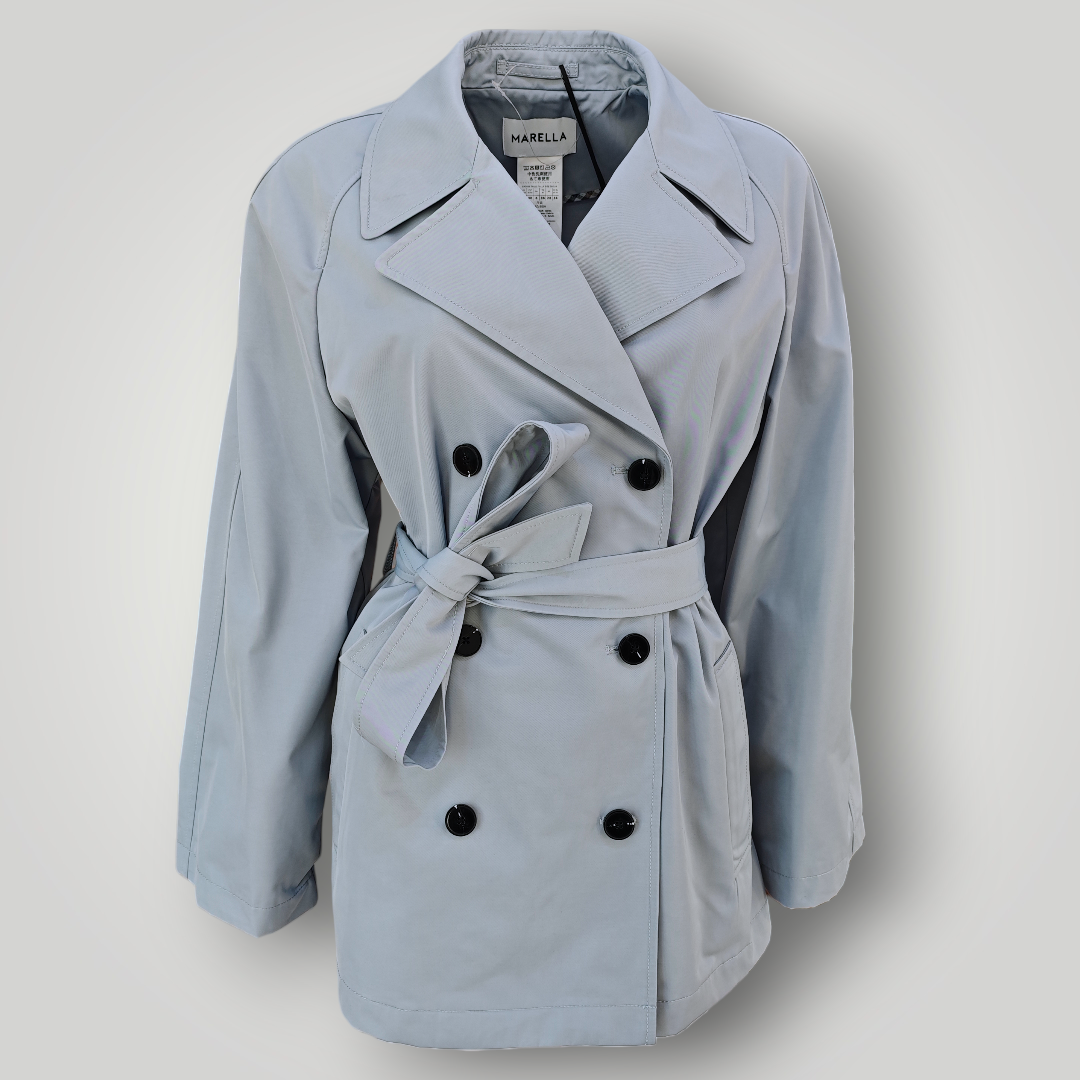 Trench Corto Marella Umido Celeste