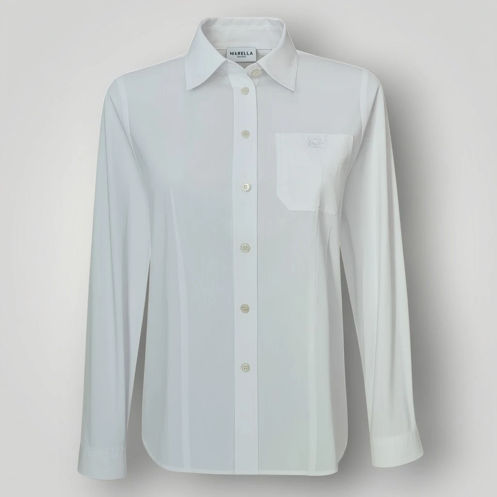 Camicia Bianca Marella Sport in popeline di cotone