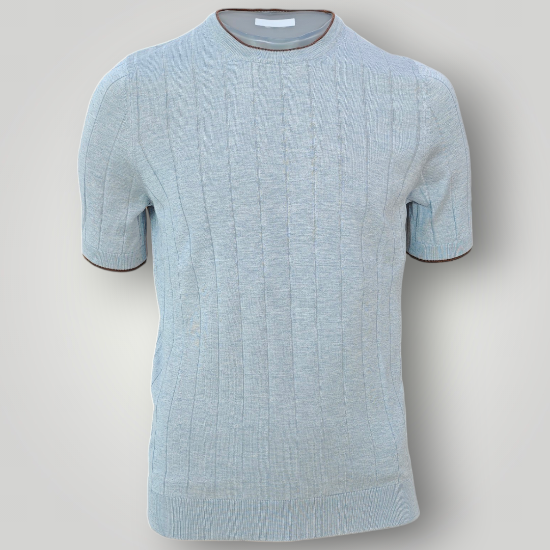 T-Shirt in Seta Gran Sasso Grigia