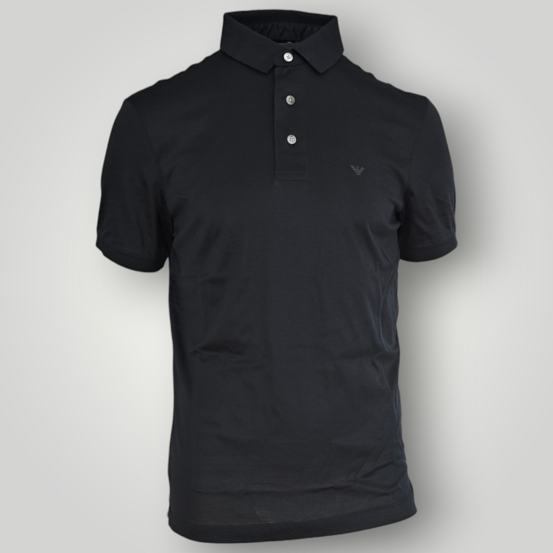 Polo Emporio Armani in Jersey Blu Navy