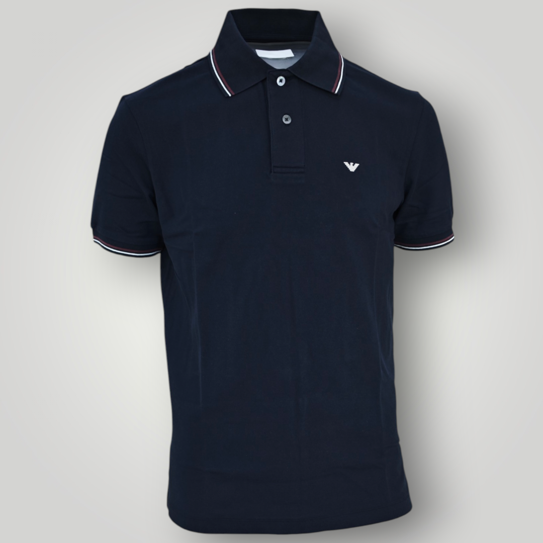 Polo Emporio Armani in Piquet Regular Blu