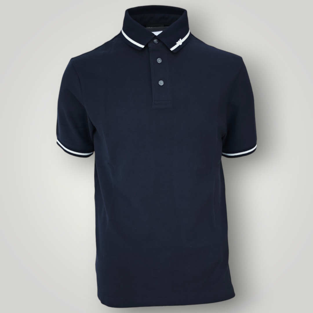 Polo Emporio Armani in Piquet Blu Navy