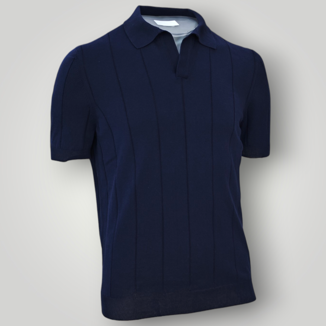 Polo a Coste Gran Sasso Blu Navy