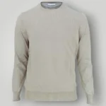 Maglia in Cotone e Seta Gran Sasso Beige