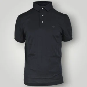 Polo Emporio Armani in Jersey Blu Navy
