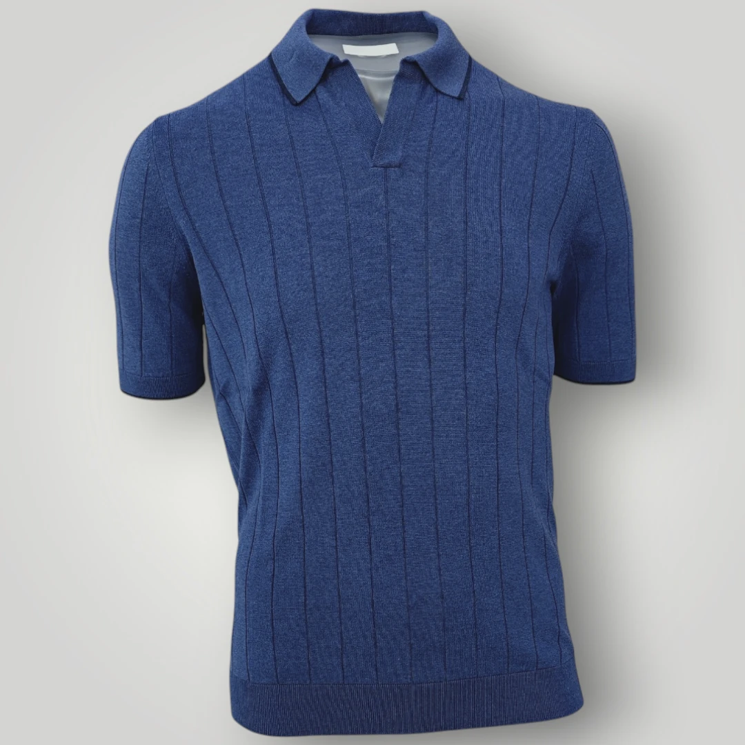 Polo in Cotone Gran Sasso Blu