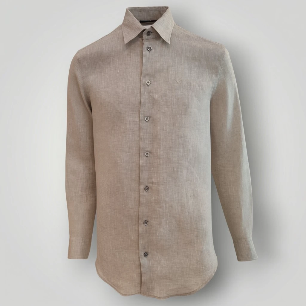 Camicia in Lino Emporio Armani Sabbia
