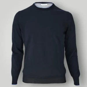 Maglia in Cotone e Seta Gran Sasso Blu
