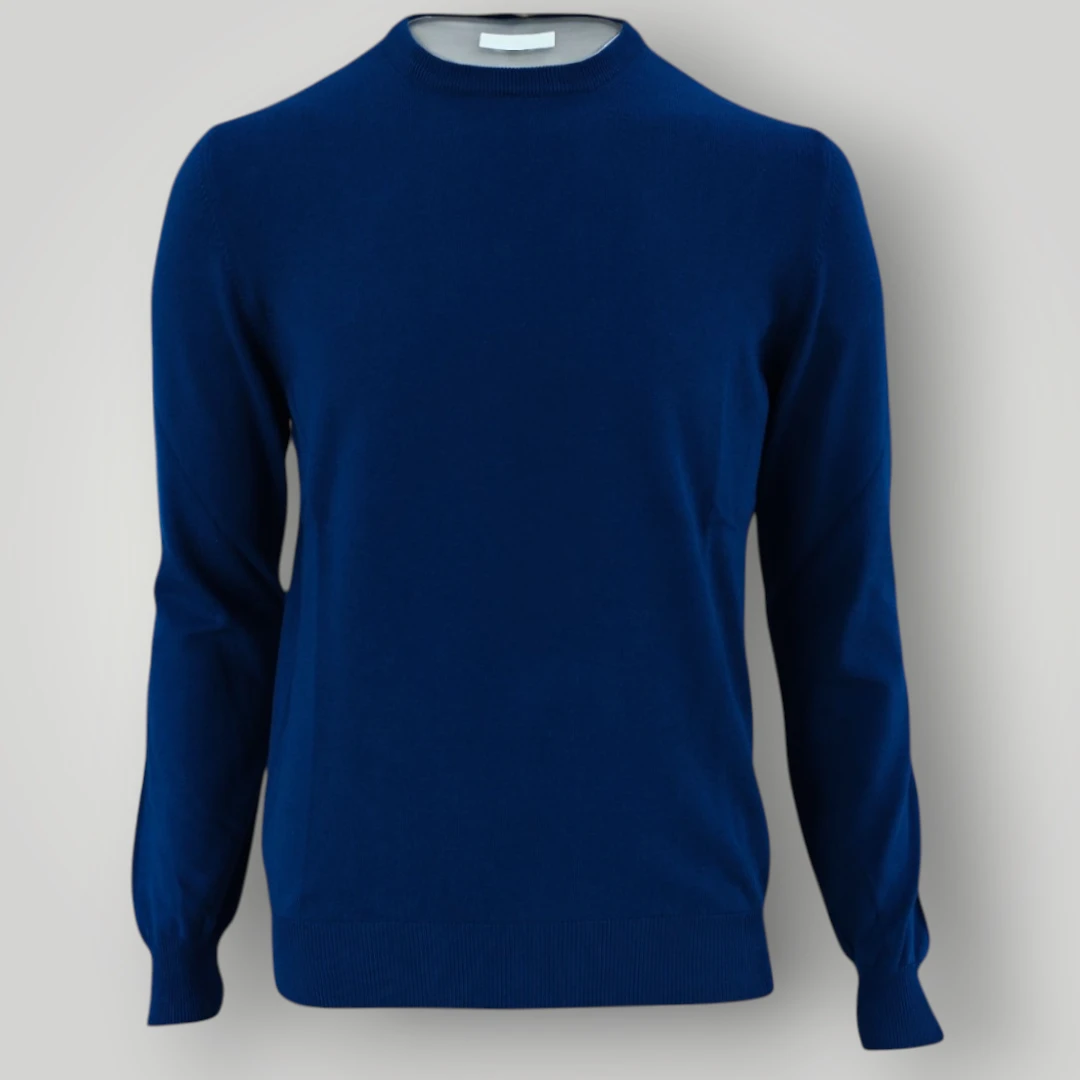 Maglia in Cotone Egiziano Gran Sasso Blu