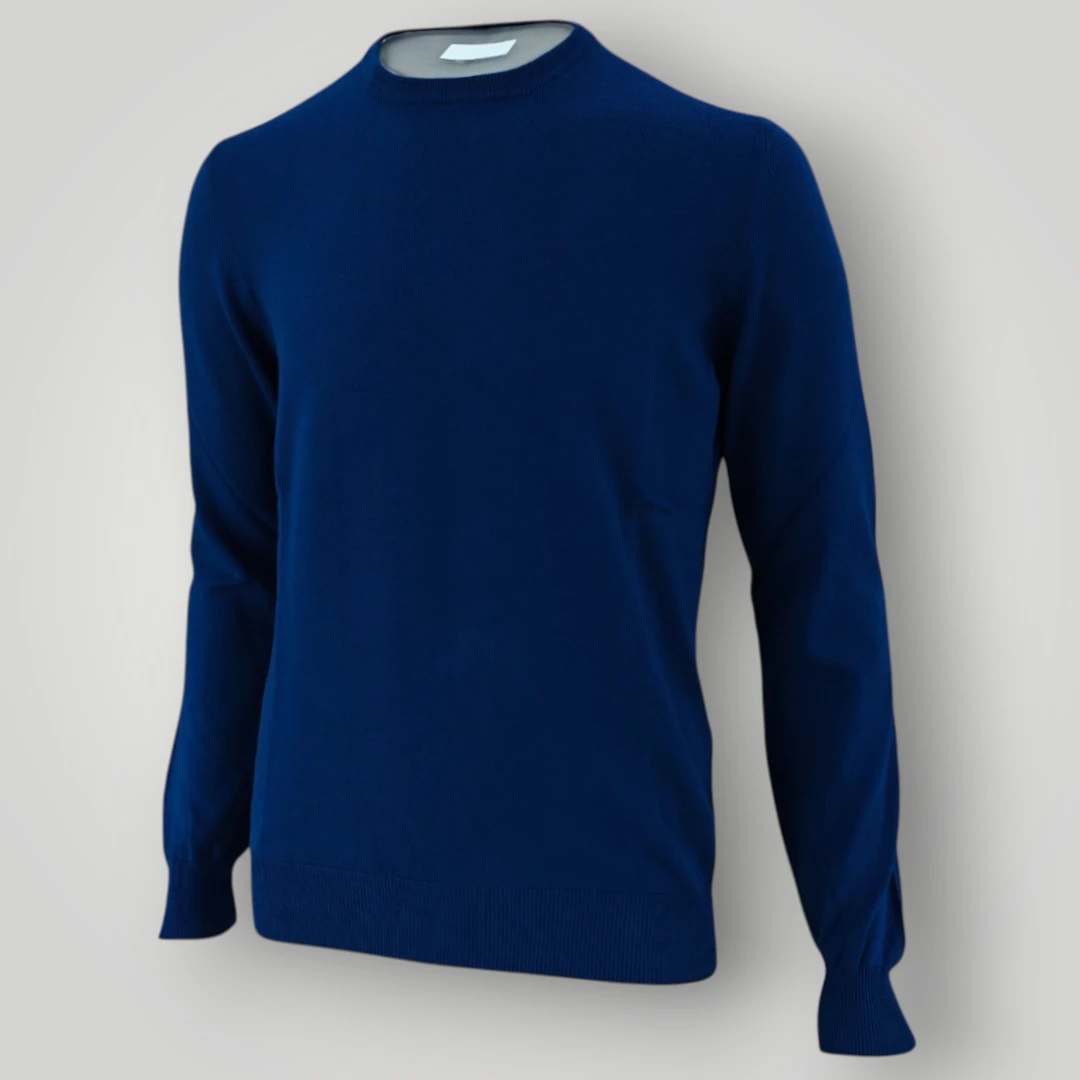 Maglia in Cotone Egiziano Gran Sasso Blu - immagine 3