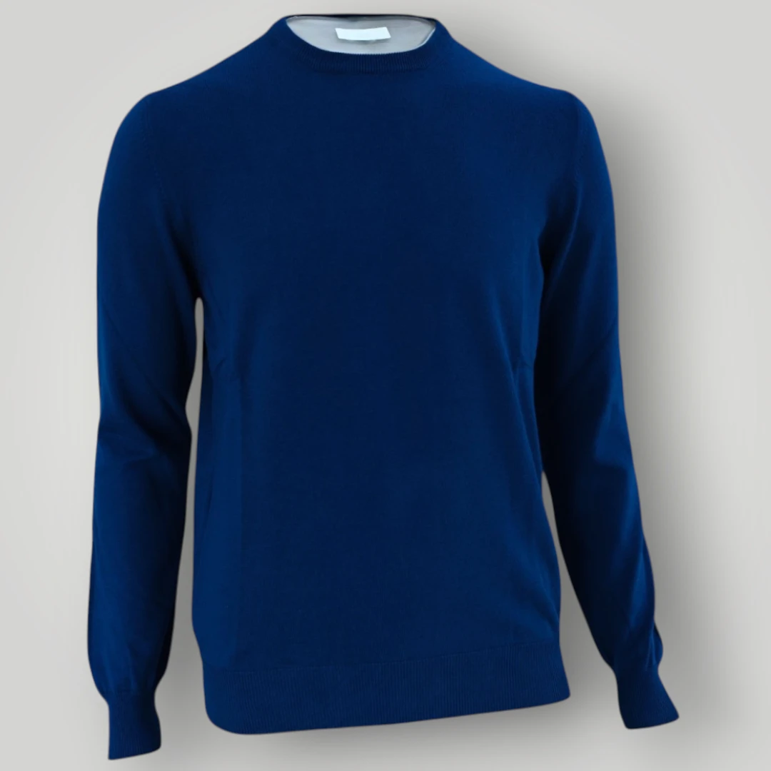 Maglia in Cotone Egiziano Gran Sasso Blu