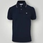 Polo Emporio Armani in Piquet Regular Blu