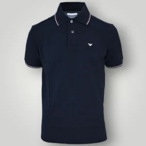 Polo Emporio Armani in Piquet Regular Blu