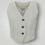 Gilet in Lino Emme Marella Veranda Bianco