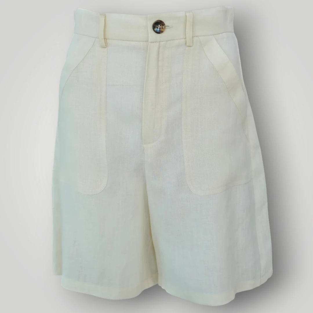 Bermuda in Lino Emme Marella Bianco