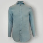 Camicia in Lino Emporio Armani Celeste