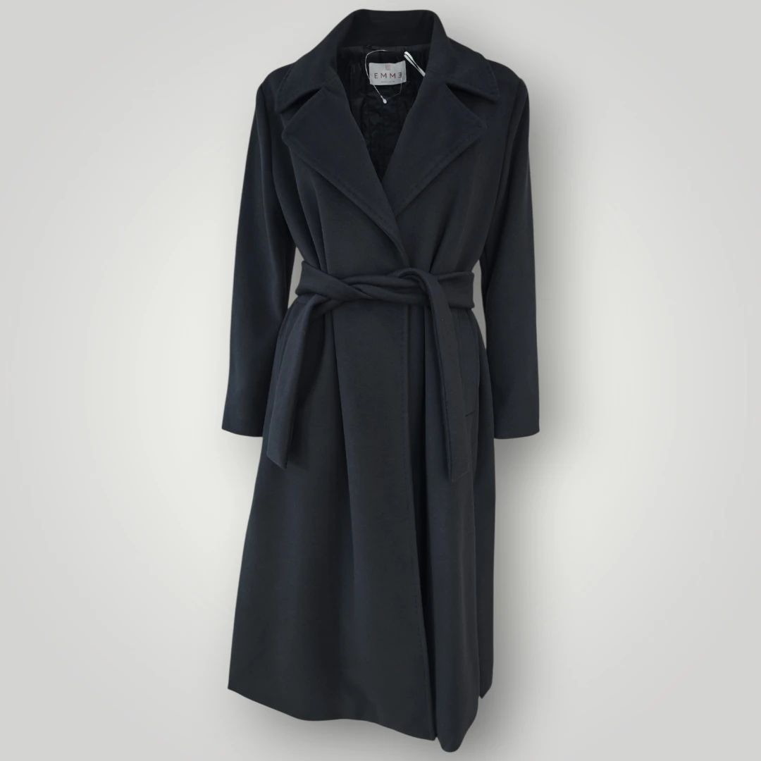 Cappotto in Panno Emme Marella Boero Nero - immagine 3