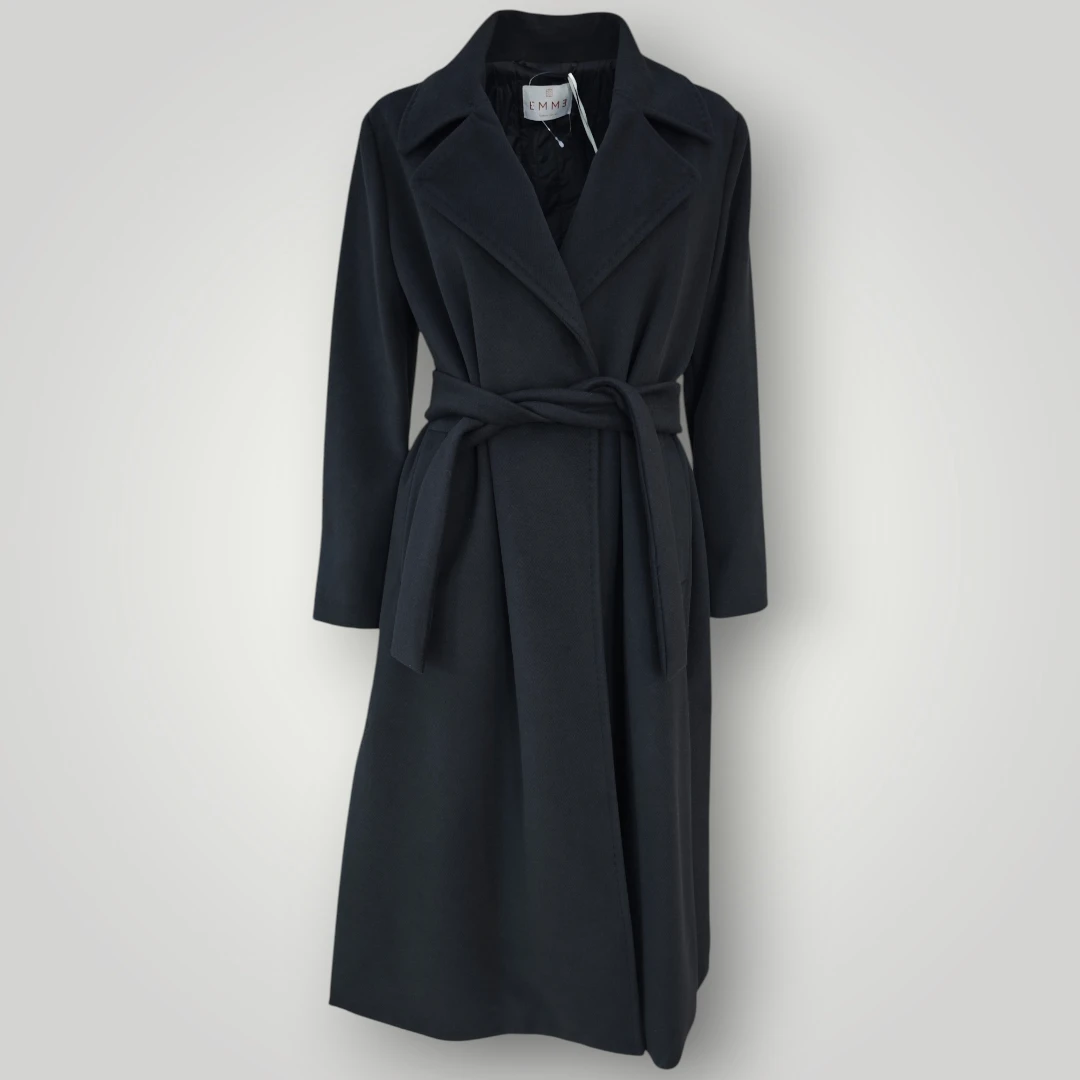 Cappotto in Panno Emme Marella Boero Nero